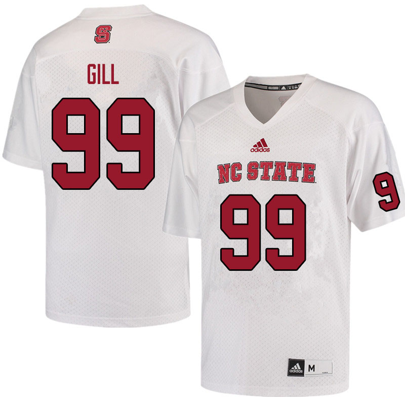 Men #99 Trenton Gill NC State Wolfpack College Football Jerseys Sale-White - Click Image to Close